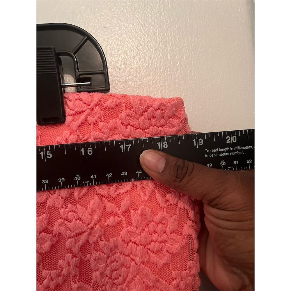 Torrid 1 Women's Coral Lace Floral Mini Pencil Skirt 1x 14-16‎ - Picture 6 of 8